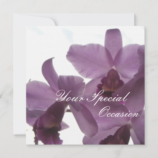 Orchids/ All-Occasion Personalized Invites (Front)