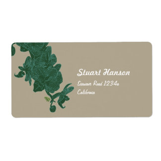 ORCHIDS AND BUTTERFLIES SAND GREEN LABEL