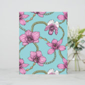 Orchids and chains, pink and blue (Standing Front)