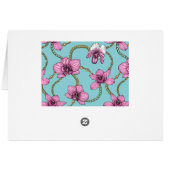 Orchids and chains, pink and blue (Back Horizontal)