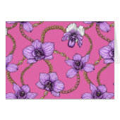 Orchids and chains, violet and pink (Front Horizontal)