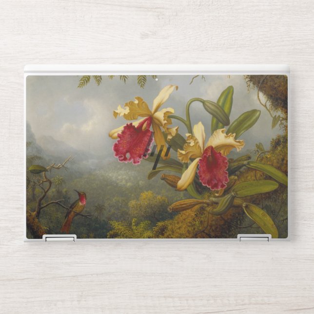 Orchids and Hummingbird Heade HP Laptop Skin (Front)