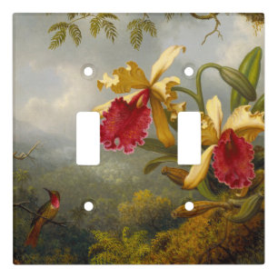 Orchids and Hummingbird Heade Light Switch Cover