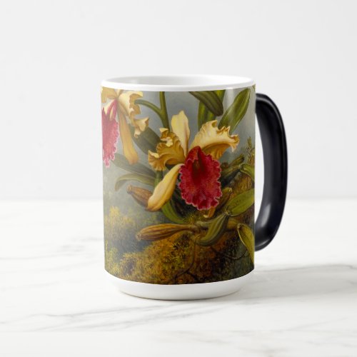 Orchids and Hummingbird Heade Magic Mug