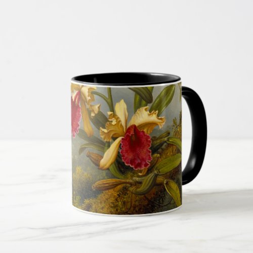 Orchids and Hummingbird Heade Mug