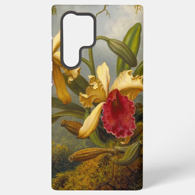 Orchids and Hummingbird Heade Samsung Galaxy Case (Back)