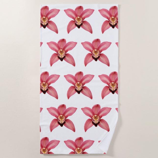 Orchids Beach Towel (Front)