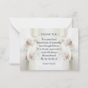 Orchids Blossom Thank You Note Card