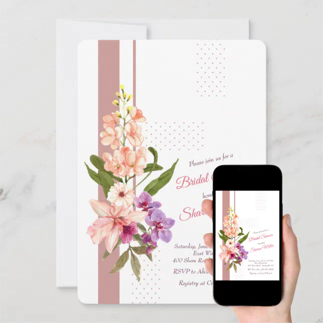 Orchids Bridal Shower Invitation Zazzle