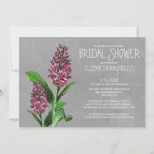 Orchids Bridal Shower Invitations
