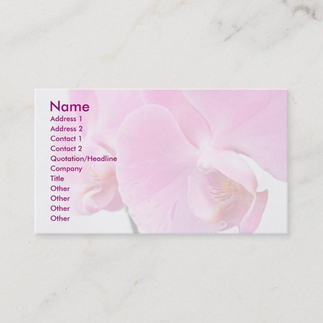Orchids Business Card (Front)