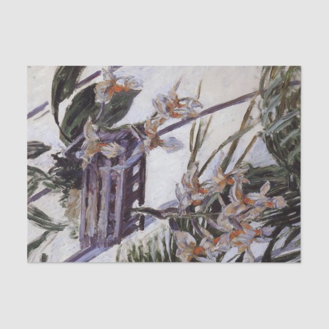 Orchids by Gustave Caillebotte Tissue Paper (Front)
