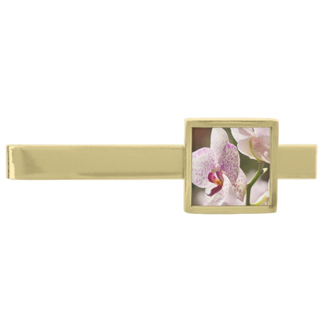Orchids by Shirley Taylor Gold Finish Tie Bar (Front)