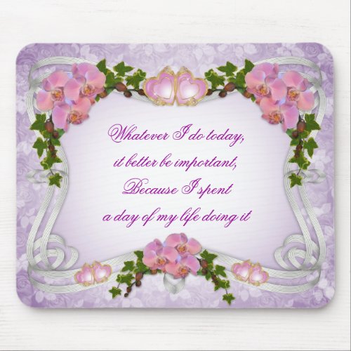 Orchids daily inspiration mousepad