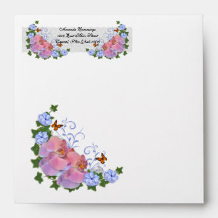 Orchids envelope with return address