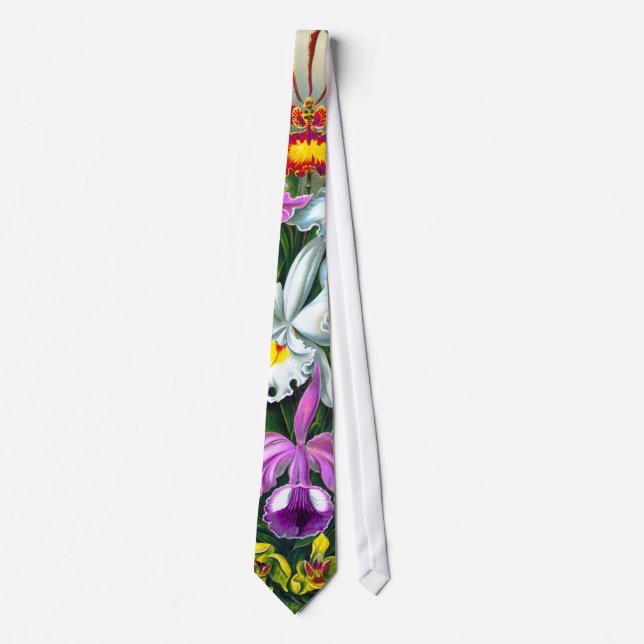 Orchids Ernst Haeckel Fine Art Neck Tie (Front)