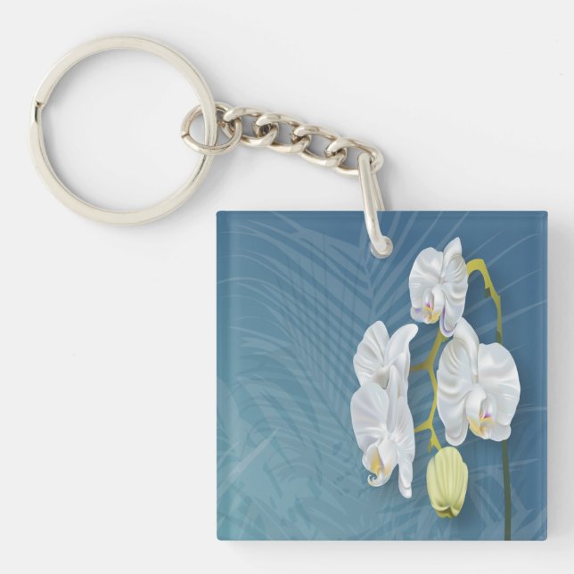 Orchids & Ferns Keychain (Front)