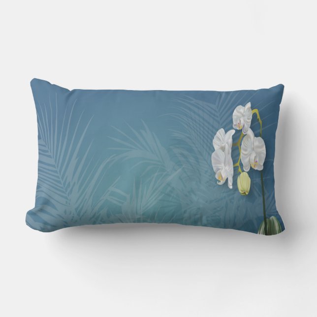 Orchids & Ferns Lumbar Pillow (Front)