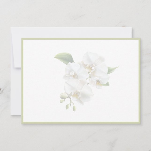 Orchids Flat Note Card (Front)