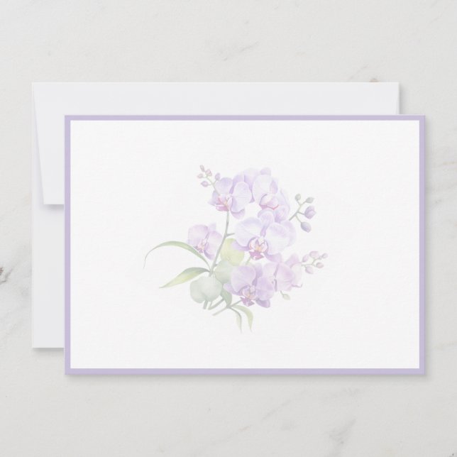 Orchids Flat Note Card (Front)