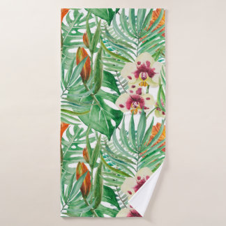 Orchids & Floral Bath Towel