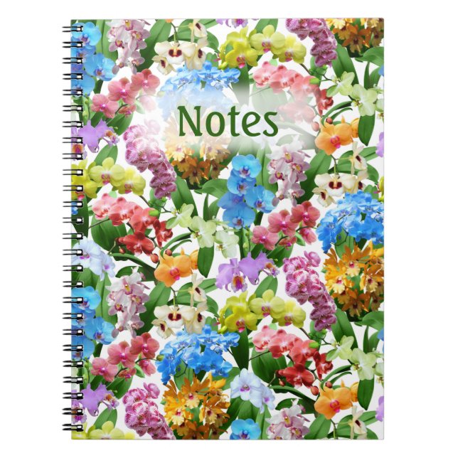 Orchids Floral Pattern Notebook (Front)