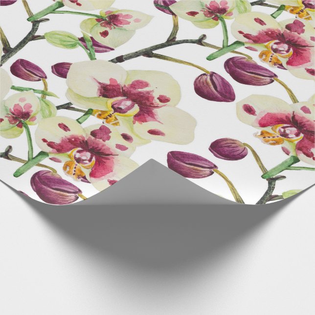 Orchids & Floral Wrapping Paper (Corner)