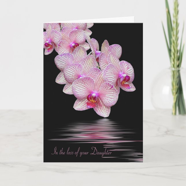Orchids for loss of Daughter Card (Front)