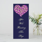 Orchids Heart Bookmark Template (Standing Front)