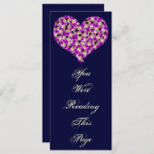 Orchids Heart Bookmark Template (Front/Back)