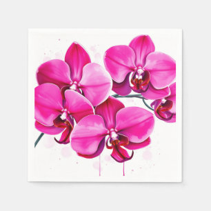 Orchids in Magenta and Purple  Napkins