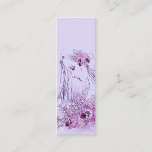 Orchids in the Rain Bookmark Mini Business Card