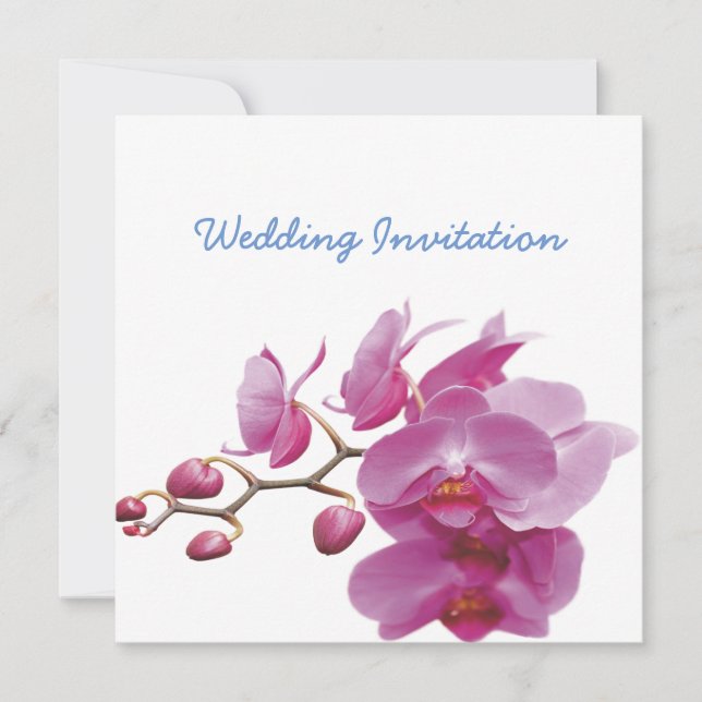 Orchids Inexpensive Wedding Packages Sets Kits Invitation (Front)