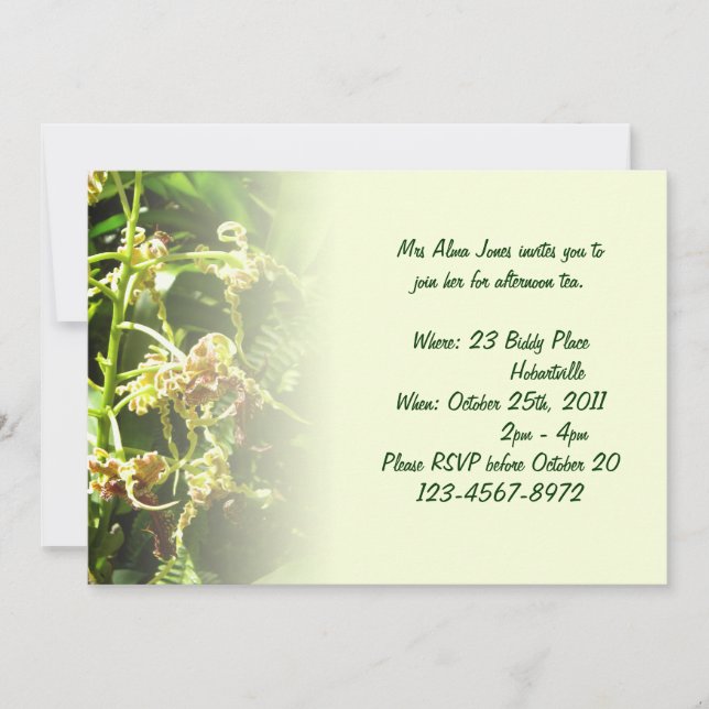 Orchids Invitation (Front)