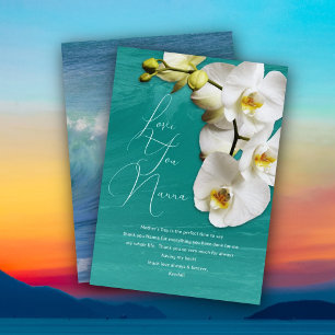 Orchids Mothers Day Thank You Message Card