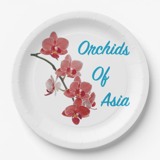 Orchids of Asia Day Spa Paper Plates (Front)
