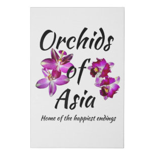 Orchids of Asia Faux Canvas Print