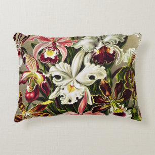 Orchids, Orchideae Denusblumen Ernst Haeckel Accent Pillow