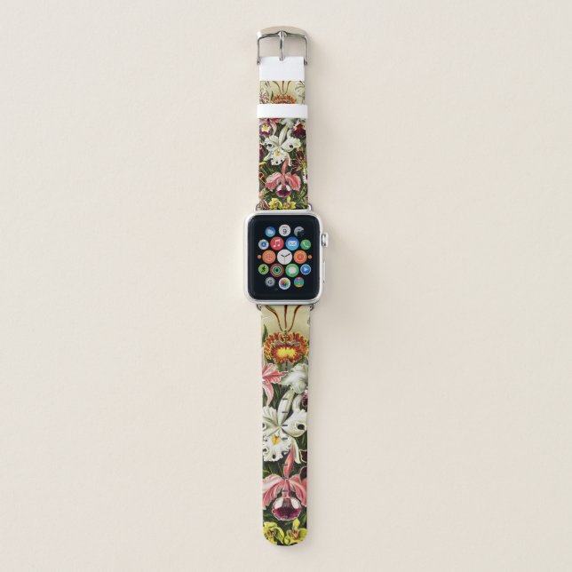 Orchids, Orchideae Denusblumen Ernst Haeckel Apple Watch Band (Front)