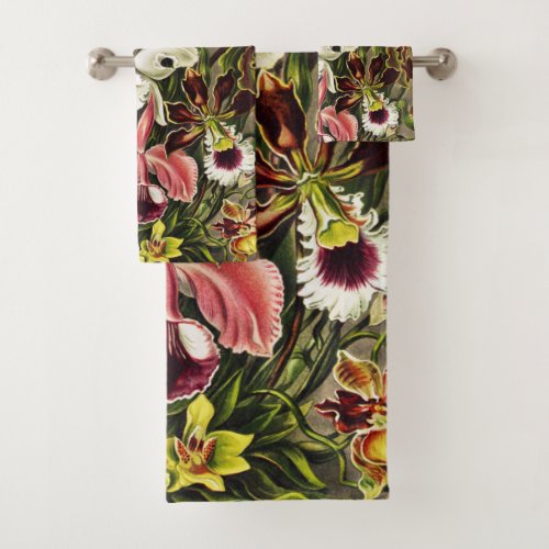 Orchids Orchideae Denusblumen Ernst Haeckel  Bath Towel Set