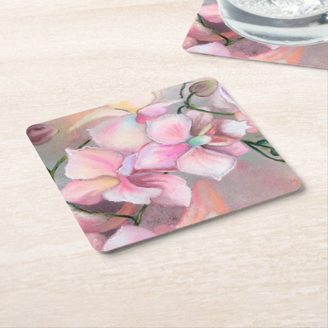 Orchids Paper Coasters (Angled)