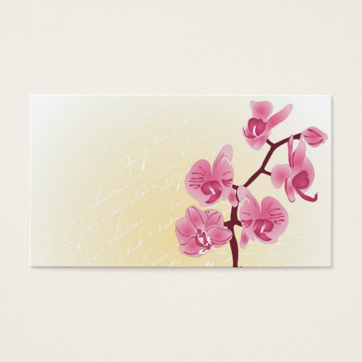 Customizable Orchids Profile Card Business Card Template