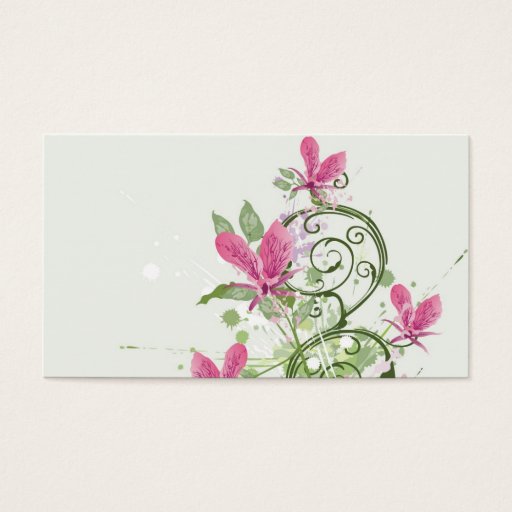 Customizable Orchids Profile Card Business Card Templates