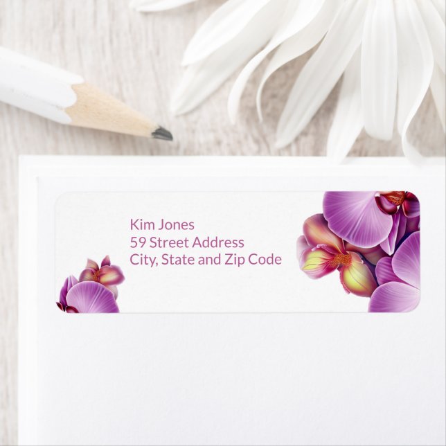 Orchids Return Address Label (Insitu)