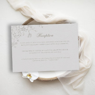 Orchids Reverie Ivory Formal Traditional Wedding Enclosure Card