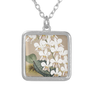 Orchids Silver Plated Necklace