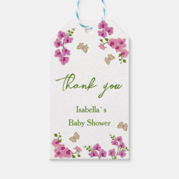 Orchids Tropical Butterfly Baby Shower  Gift Tags