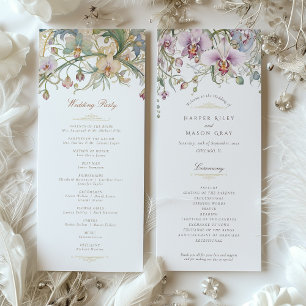 Orchids Wedding Ceremony Program