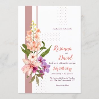 Orchids Wedding Invitation by PixiePrints at Zazzle