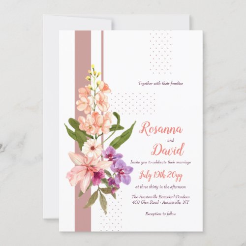 Orchids Wedding Invitation